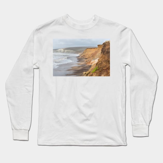 Compton Bay in Stormy Weather Long Sleeve T-Shirt by GrahamPrentice